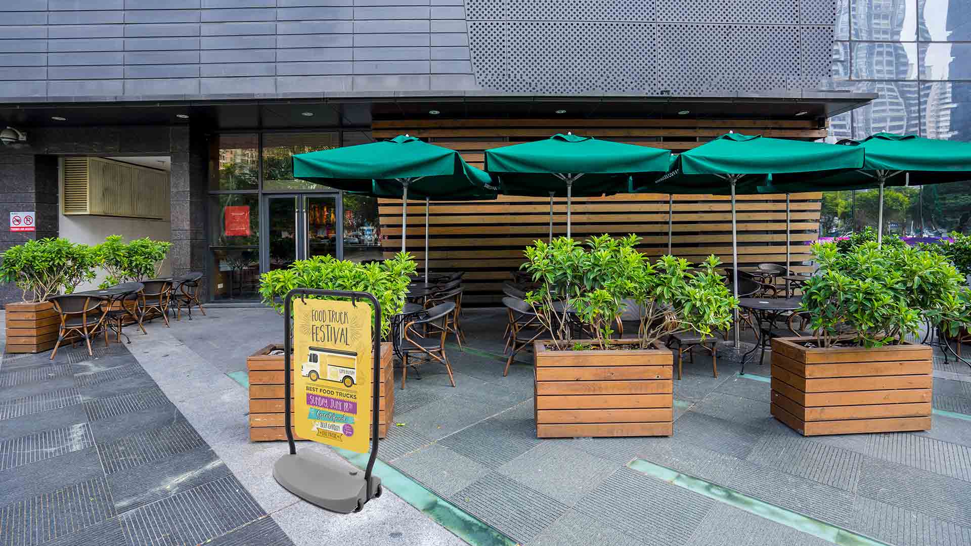 cartelería banderola exterior