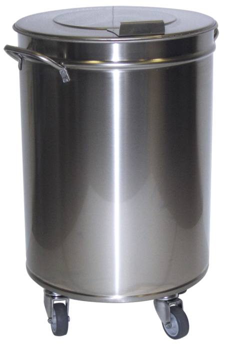 Cubo de Basura Inoxidable con Tapa y Ruedas