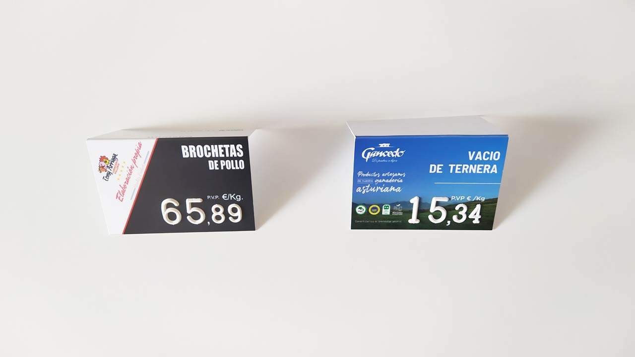Carteles de precios originales