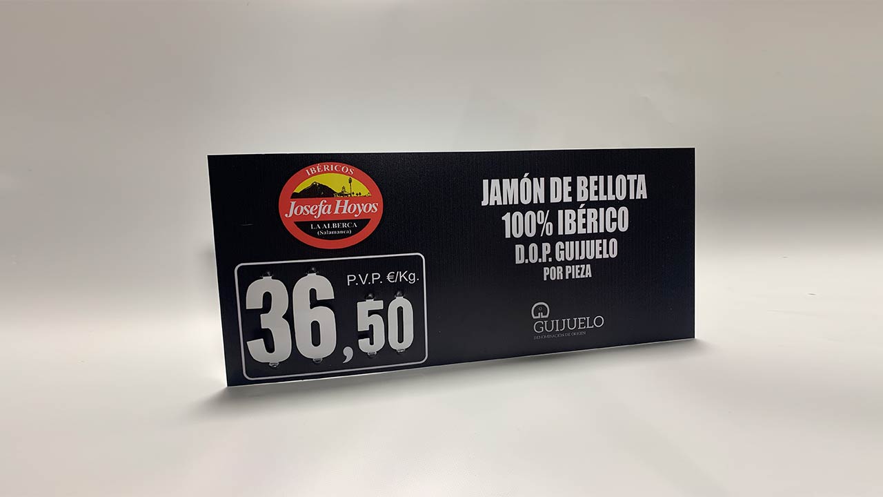 Carteles de precios totalmente personalizados gran tamaño