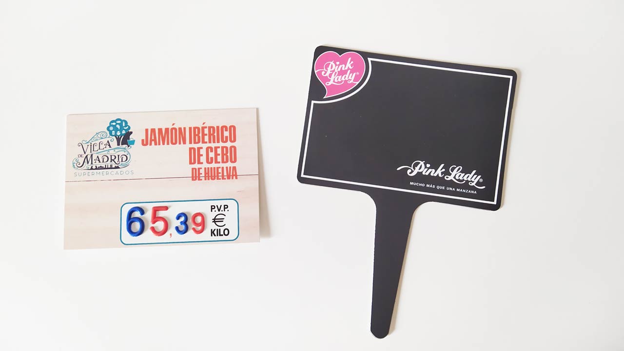 Personalizar carteles de precios