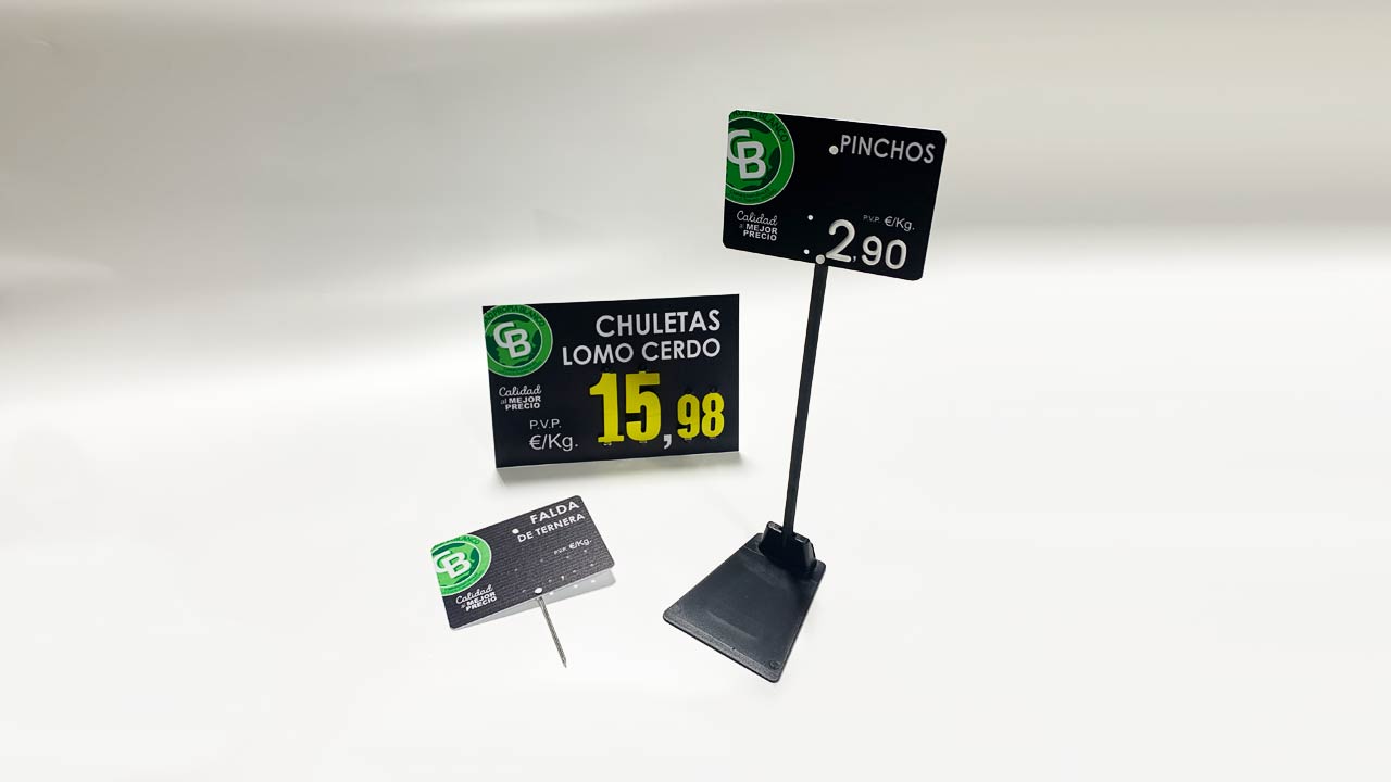Portaprecios personalizados modelos